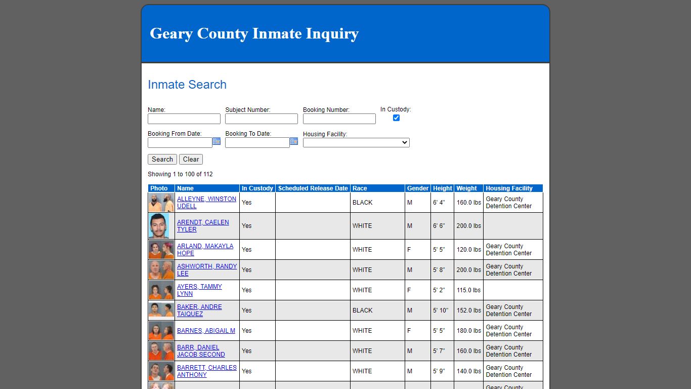 Inmate Search - yourgov.jcks.com